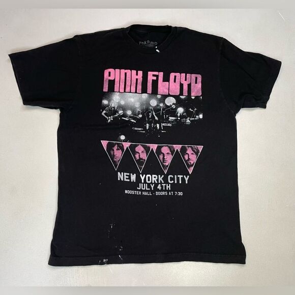 Pink Floyd NYC New York Wooster Hall Retro Graphic T-shirt Men Large Black - Picture 1 of 7